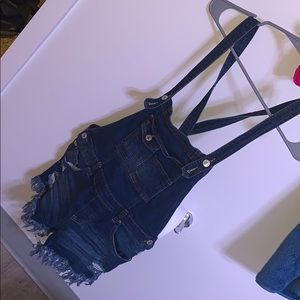 Denim Overalls (Shorts)